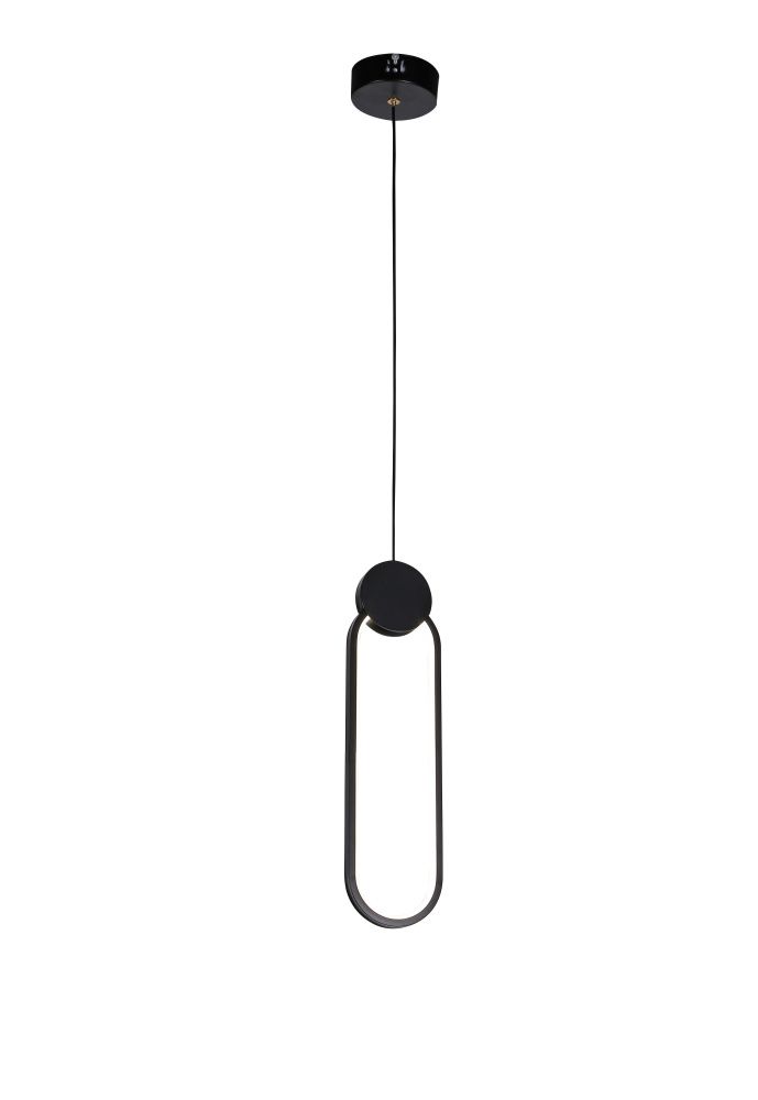 Люстра L100 x W350 x H1000, мм, 2*14W=28W 3000-6500K, BLACK (Черный) Rilon 2417/1 BLACK
