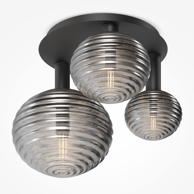 Накладная люстра 53,5*46*38,5 см, 3*E14, 120W, Maytoni Reels MOD268CL-03B черный