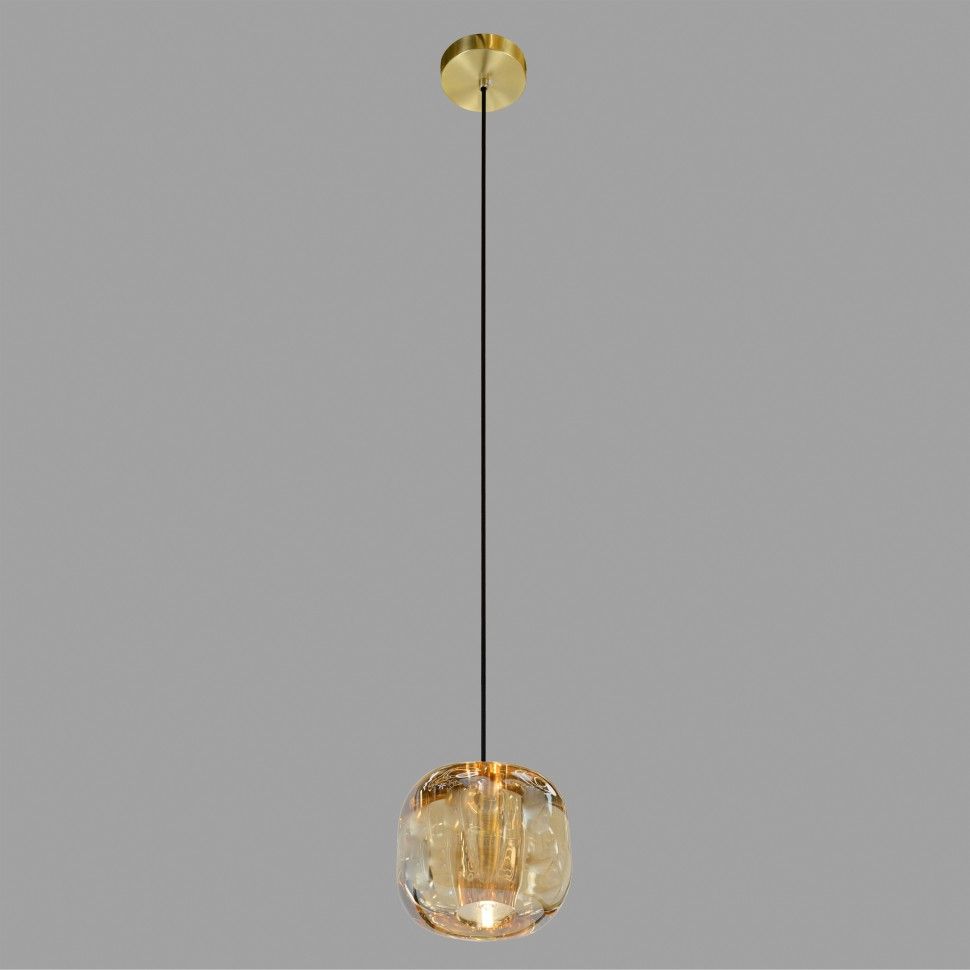 Подвесной светильник 11-120 см, 1*G4*40W, Belfast Pansy 6214-1 BR CA, Латунь