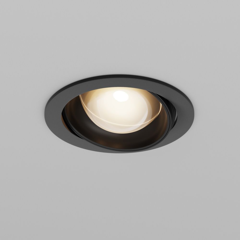 Встраиваемый светильник  DL105-12W3K-B **-4,5 см, *LED*12W, 3000K, Maytoni technical Lens DL105-12W3K-B, Черный