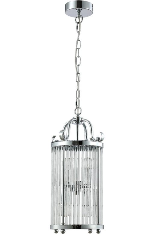 Светильник подвесной 23 см, Crystal Lux TADEO SP4 D200 CHROME/TRANSPARENTE Хром
