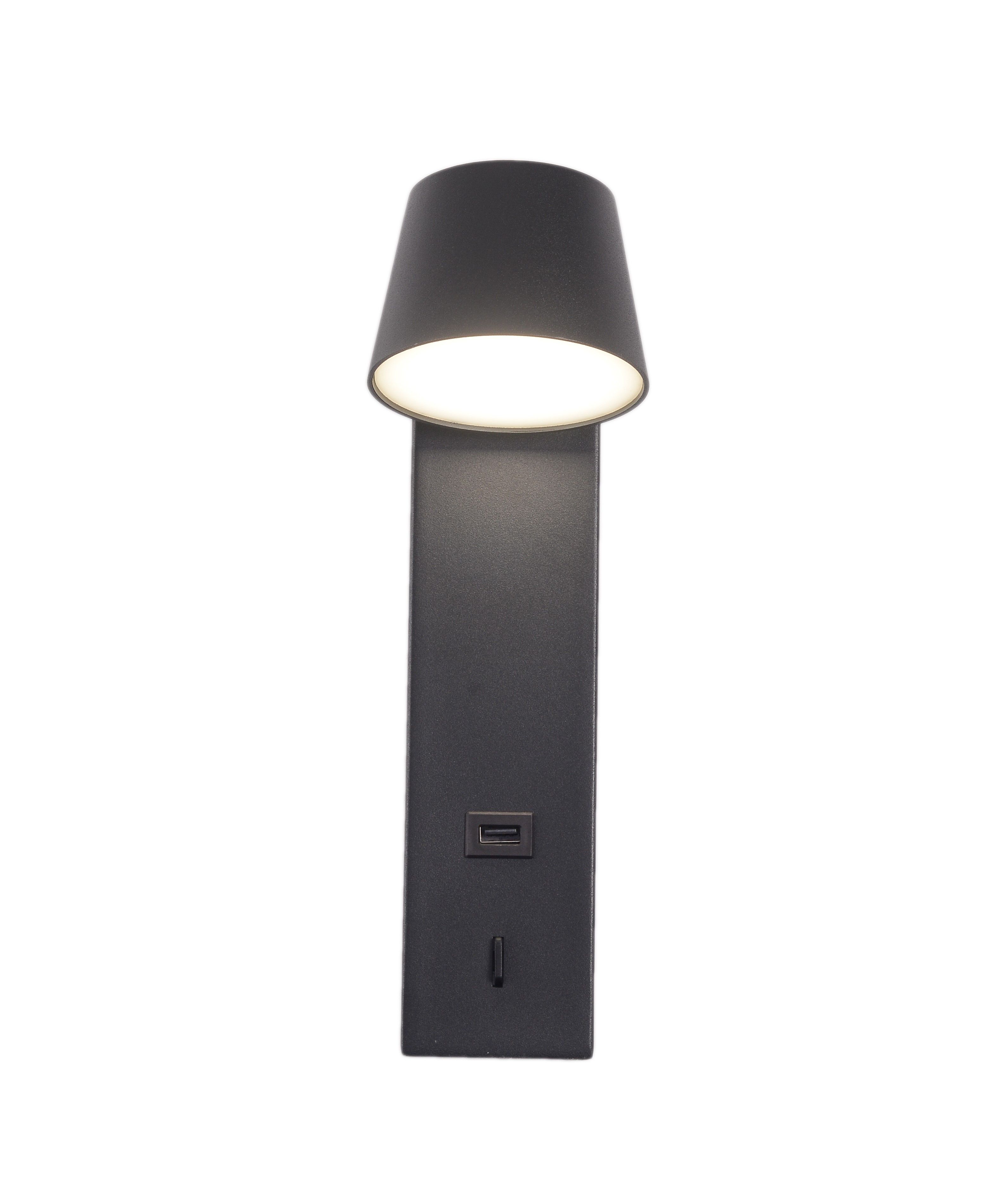 Настенный светильник 13*28*9 см, LED 6W 4000K черный Zortes Tommy ZRS.23005.6