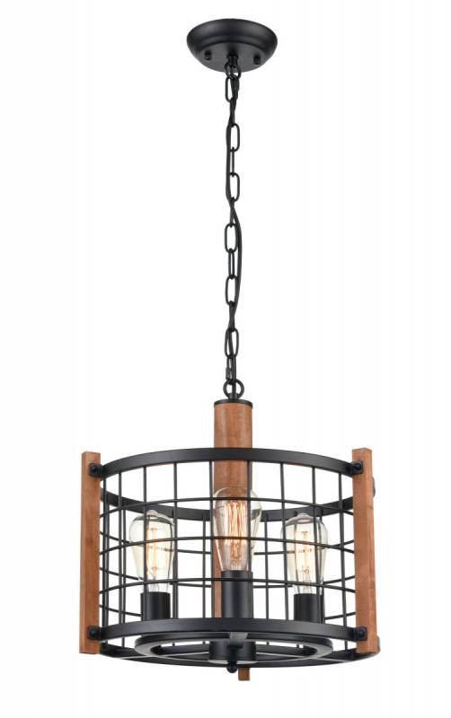 Подвесной светильник  40*150 см, 3*E27 античный черный Vele Luce Lucca VL6062P03