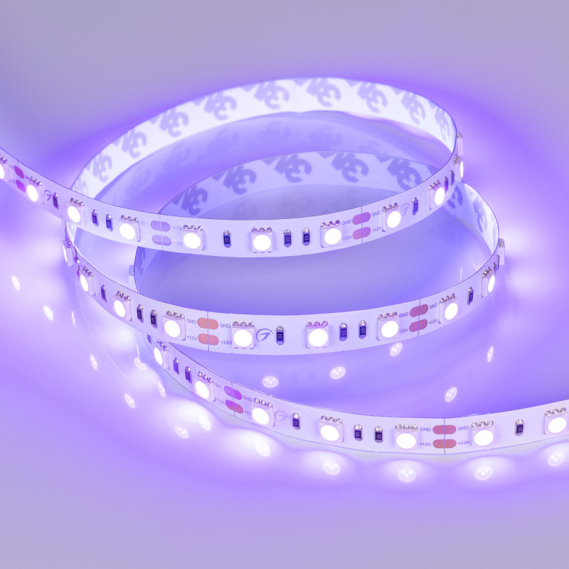 Лента RT-B60-10mm 12V UV400 (14.4 W/m, IP20, 5060, 5m) (Arlight, Открытый) 012815(2). Цена указана за 5 метров. Продается кратно 5 метрам.