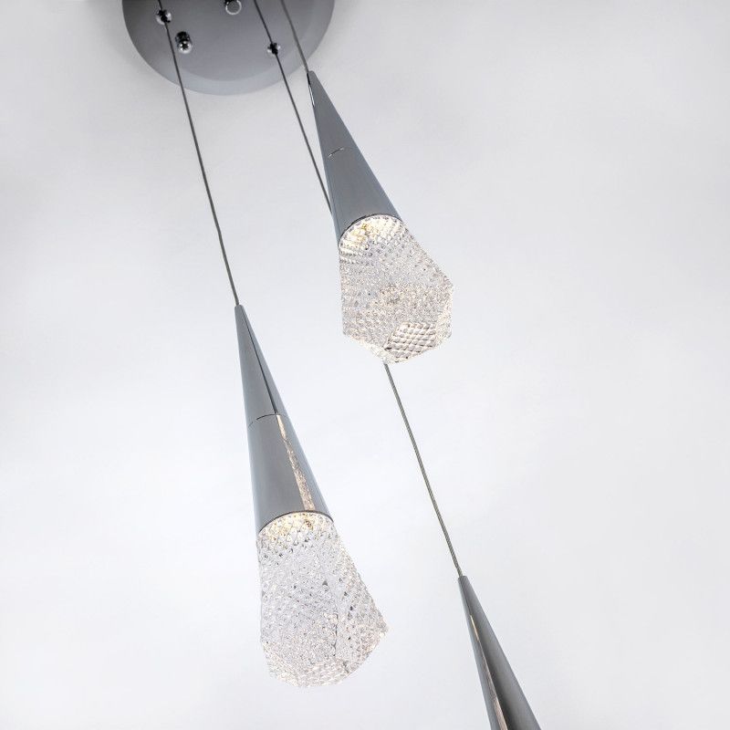 Подвесной светильник 21*21*90 см, LED 9W, 4000K, Хром MODELUX ML.3315.3