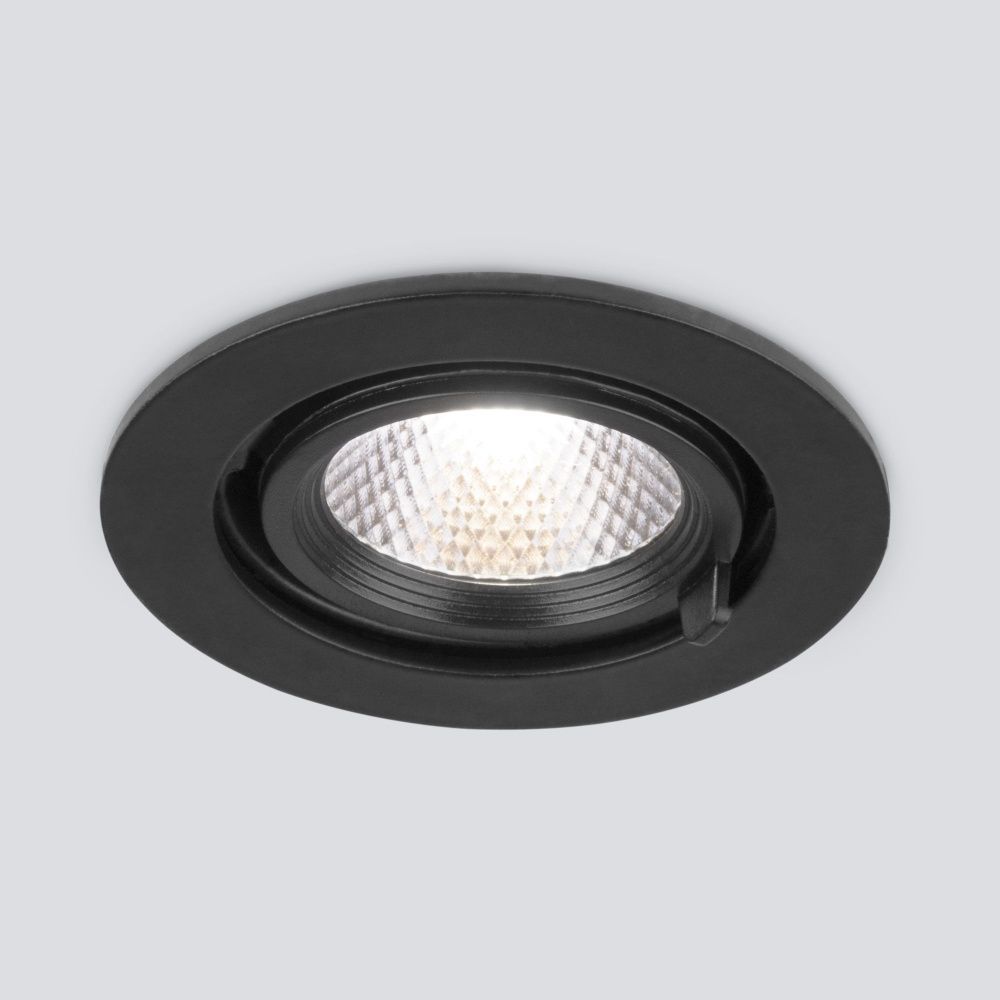 Встраиваемый точечный светодиодный светильник 9918 LED 9W 4200K черный Elektrostandard