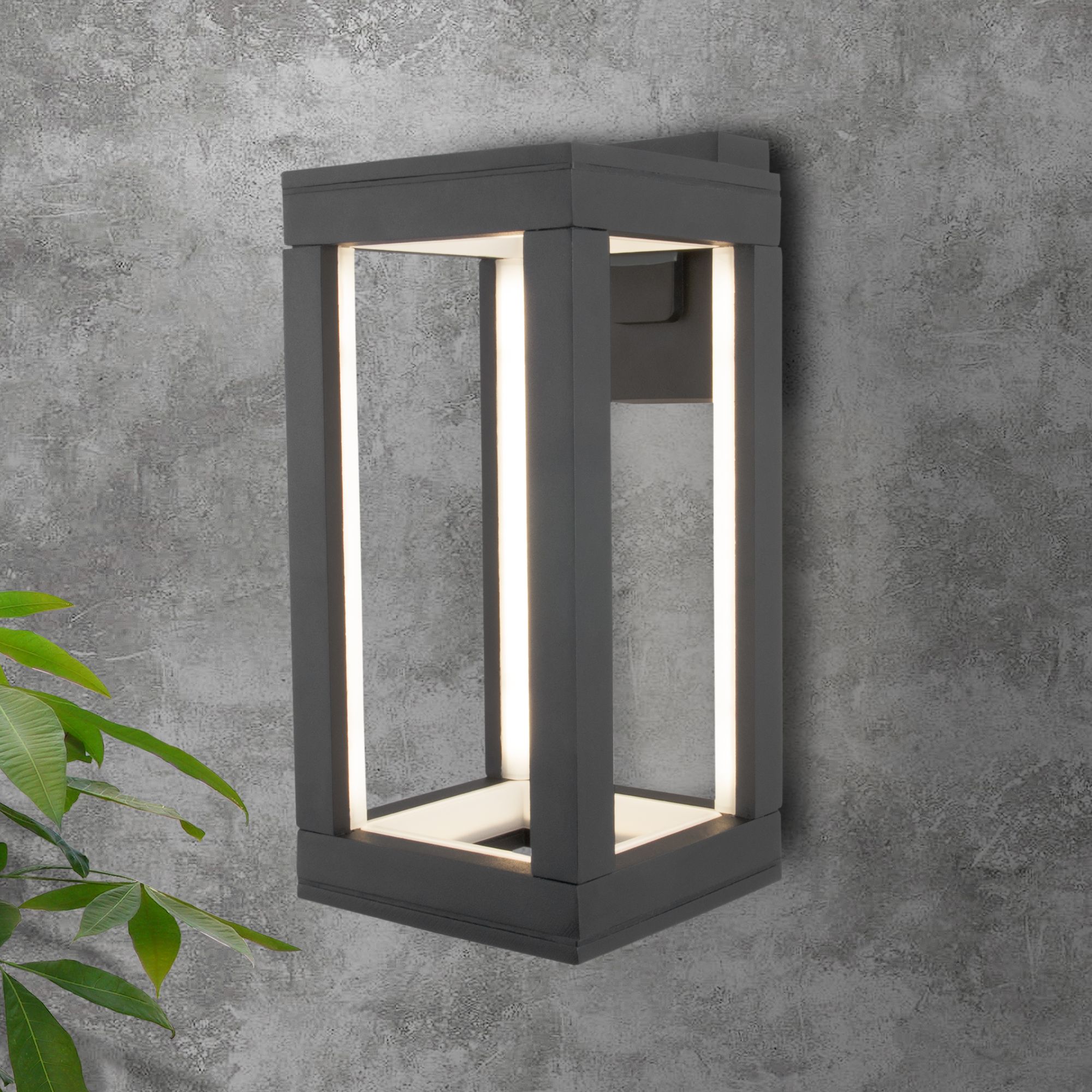 Уличный настенный светодиодный светильник Frame LED IP54 1527 TECHNO LED серый Elektrostandard