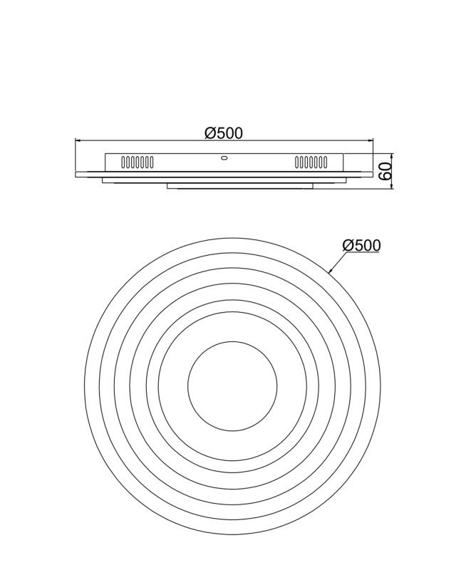 Потолочный светодиодный светильник Freya Melody FR6014CL-L98W, 98W LED, 3000-6000K, диаметр 50 см, белый