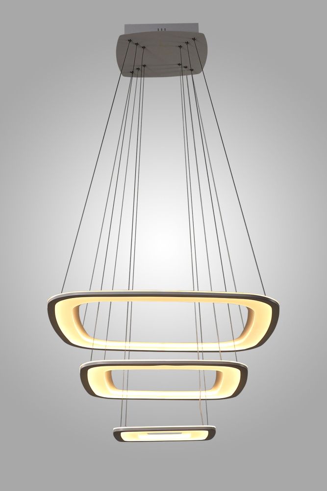 Светильник D1002-6262, D620*620/D450*450/D270*270 LED, 96W, 3000/4000/6000K, Alva Donna, Белый