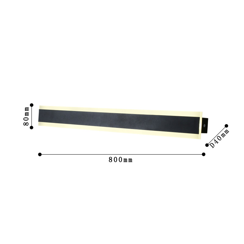 Уличный светильник Favourite Sagitta 4044-1W, D80*L800*W40, каркас черного цвета, белый акриловый рассеиватель, повышенная степень защиты от влаги, возможность составления комбинации из нескольких светильников