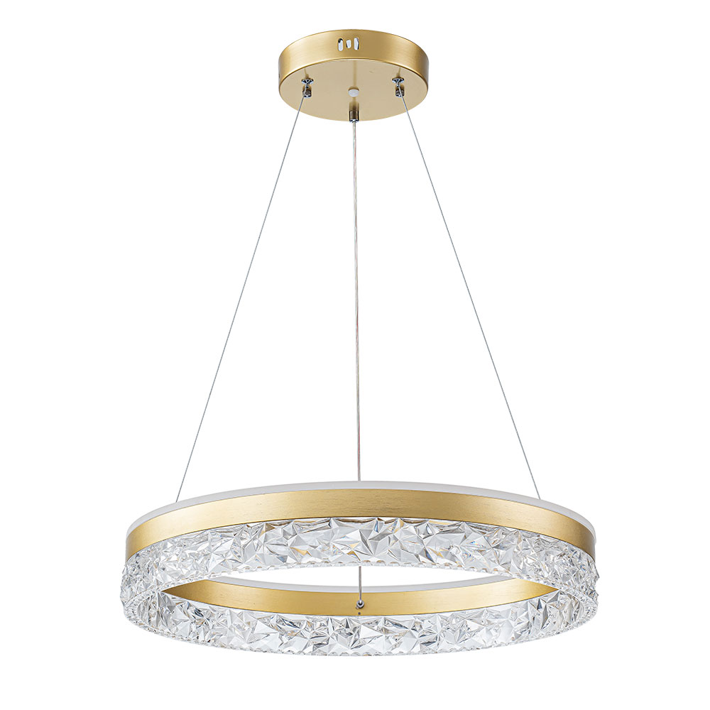 Подвесной светильник 8*50 см, 1*LED, 75W, 3000-6000K Arte Lamp Apollo A2549SP-75GO, Золото