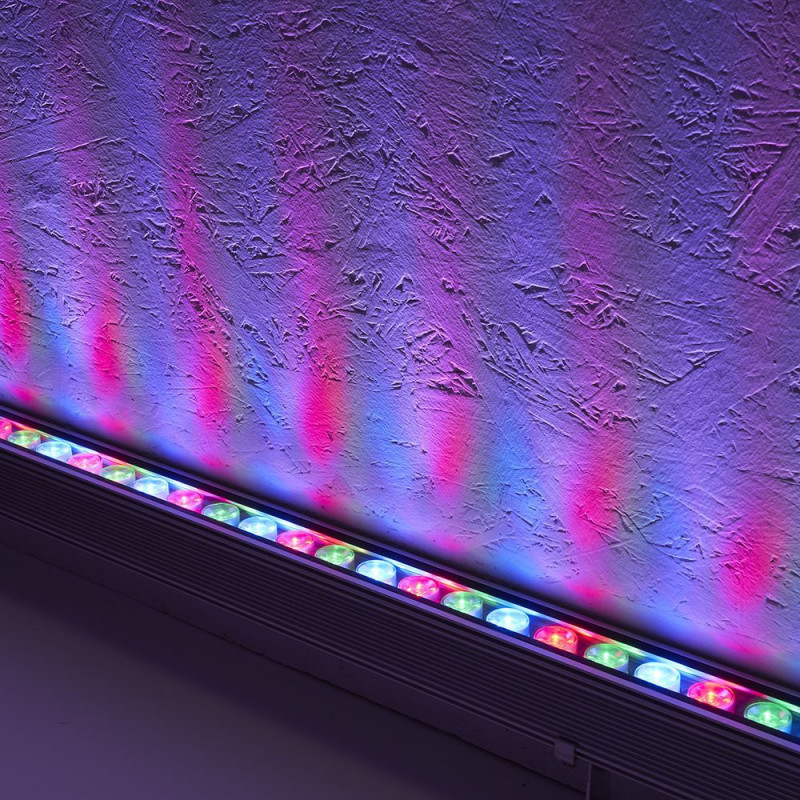Светодиодный линейный прожектор с DMX, 36LED RGB, 1000*40*48mm, 36W 24V, IP65,LL-892 Feron 32259