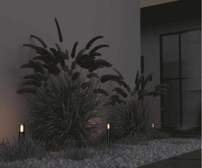 Грунтовый светильник 4*37 см, 1*G9, 20W, Maytoni Glide O437FL-01GF серый