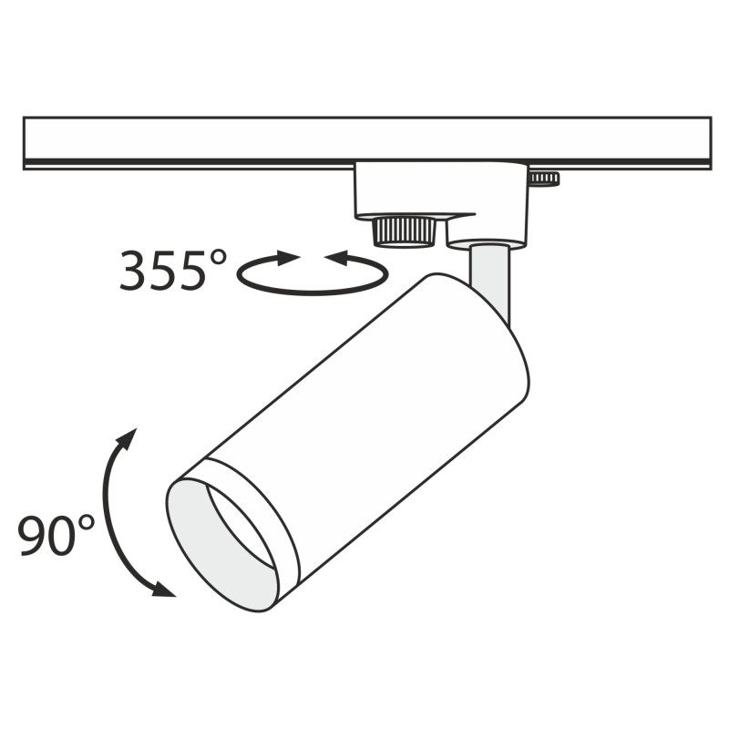 Трековый светильник Maytoni Track TR004-1-GU10-W, белый, GU10, 50W