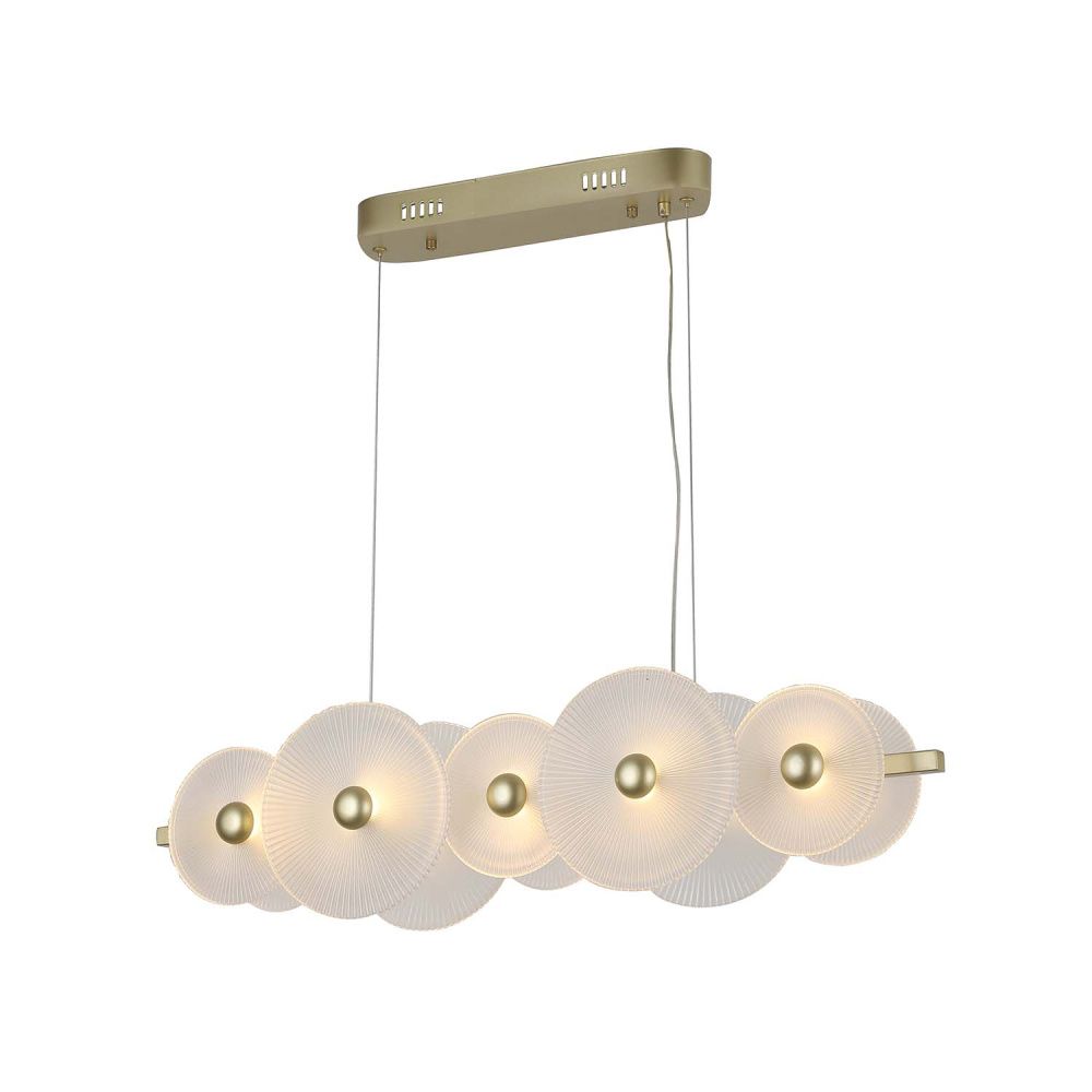 Подвесная люстра 18*22,5-120 см, 5*LED, 2W, 3000K, F-Promo Arctium 4605-5P, золотой