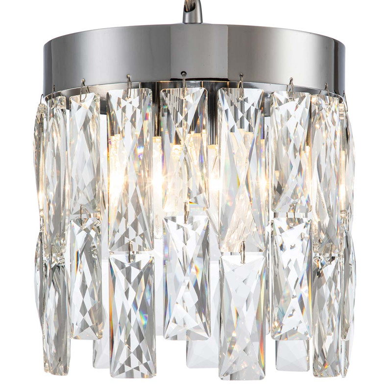 Подвесной светильник 200*200*360/1160 мм, 2*E14 хром Indigo Anna V000389, 12029/2P Chrome