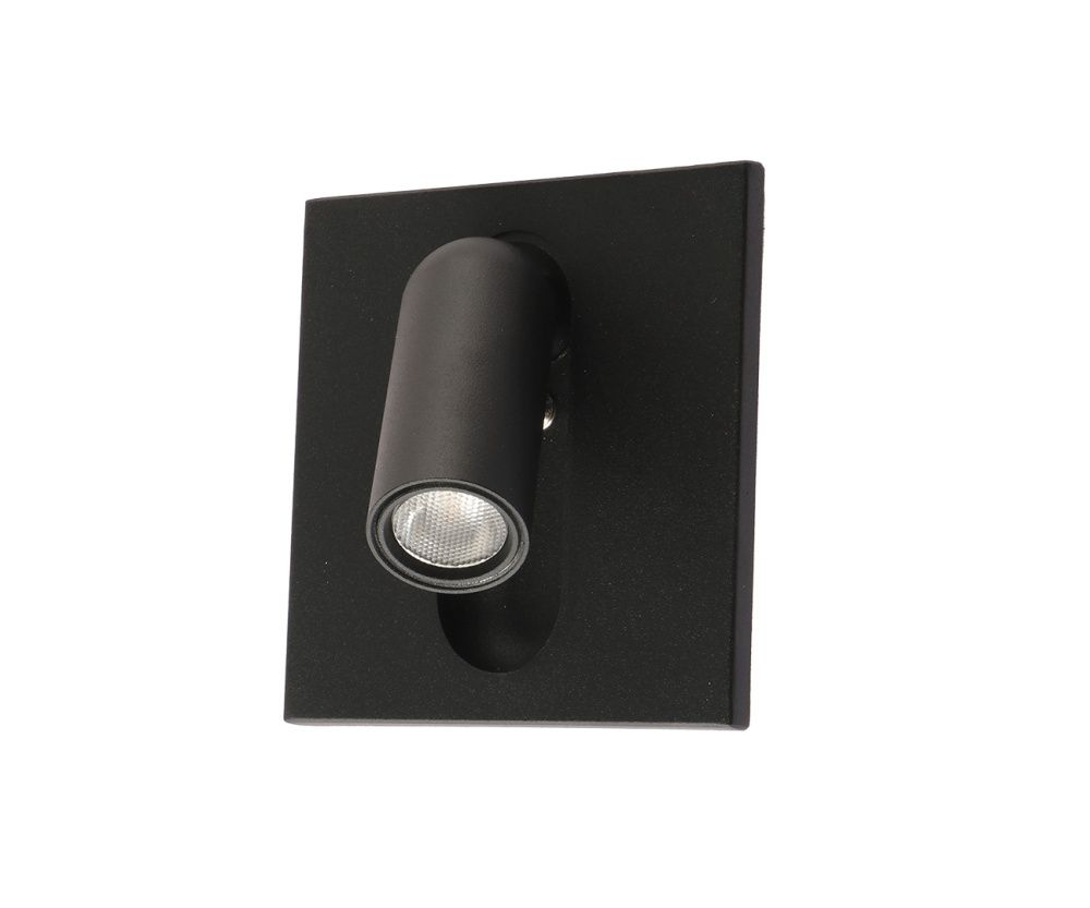 Светильник 9 см, 3W, 3000K, Kink Light 08073,19, черный