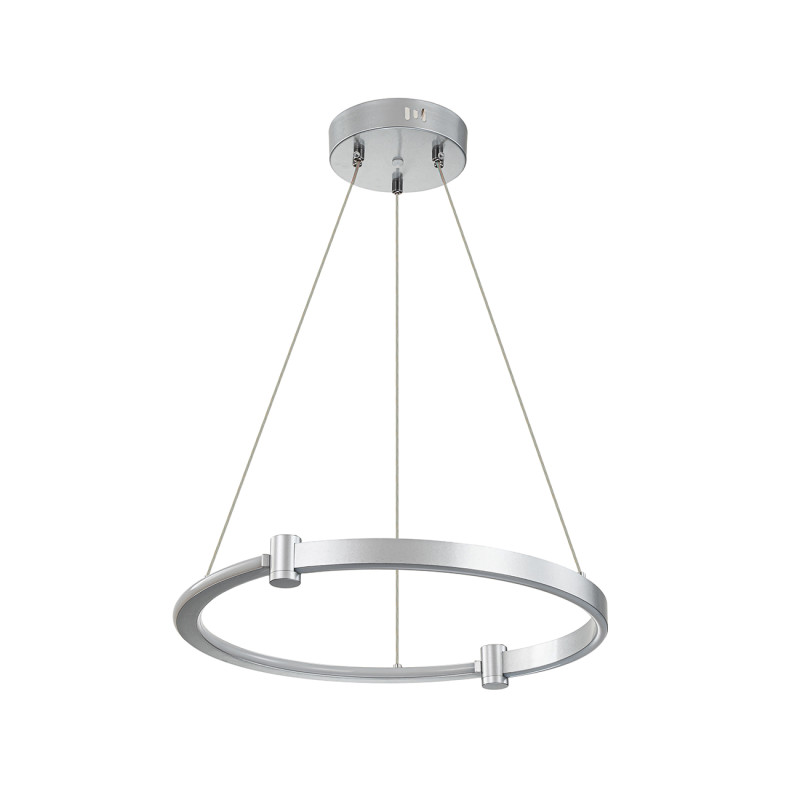 Подвесной светильник 44 см, 46W, 3000-6500K, Indigo Circolato V000078L, серебро, 14015/1P Silver