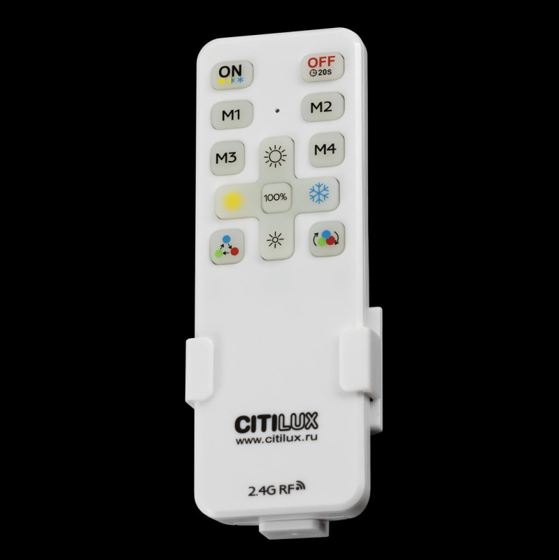 Светильник с пультом 40*2,5 см, LED+RGB 40W CL738321EL Бейсик Лайн Черный