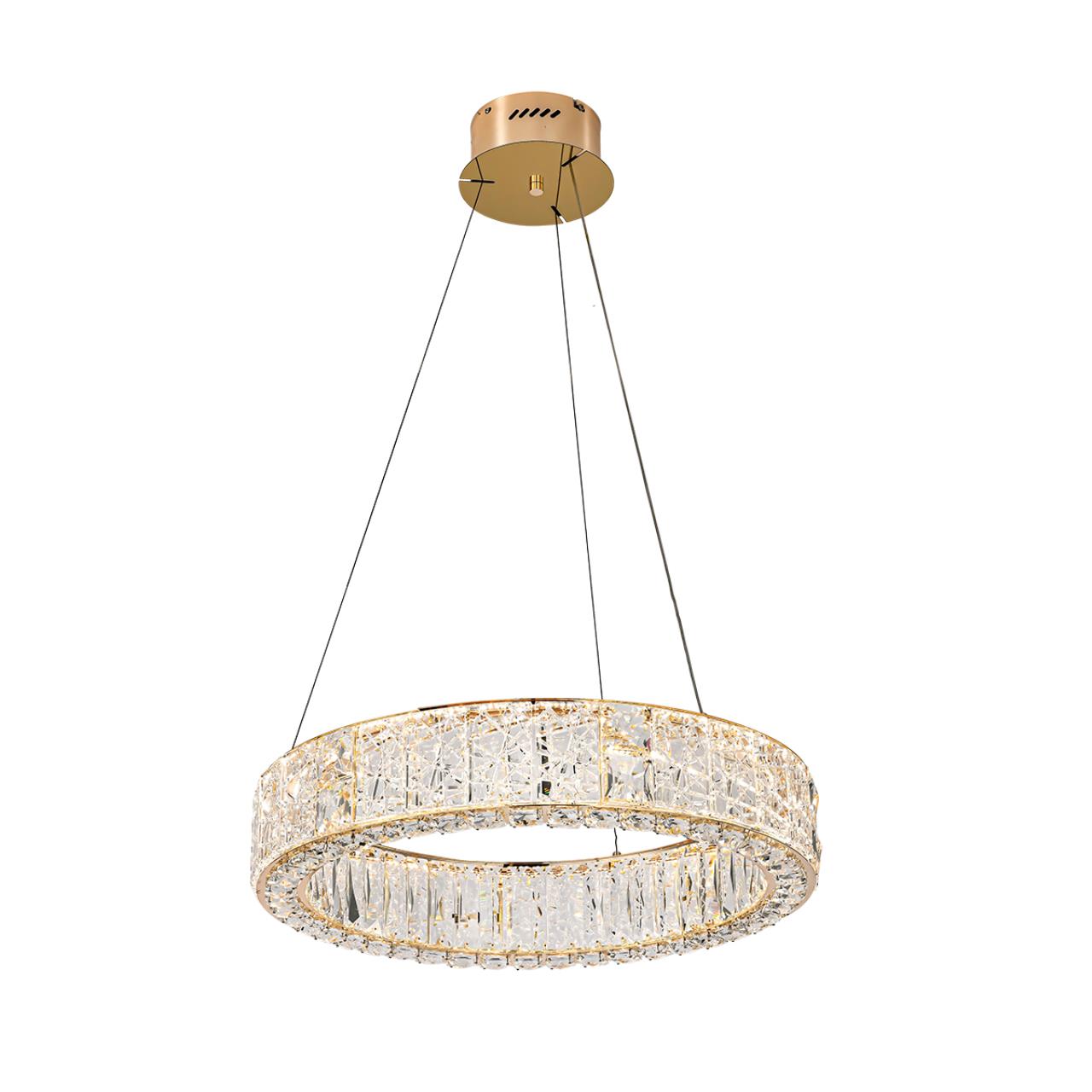 Люстра 60*60*80 см, LED 1*70W, 3700 К, Odeon Light Version 5071/70L, золото/прозрачный