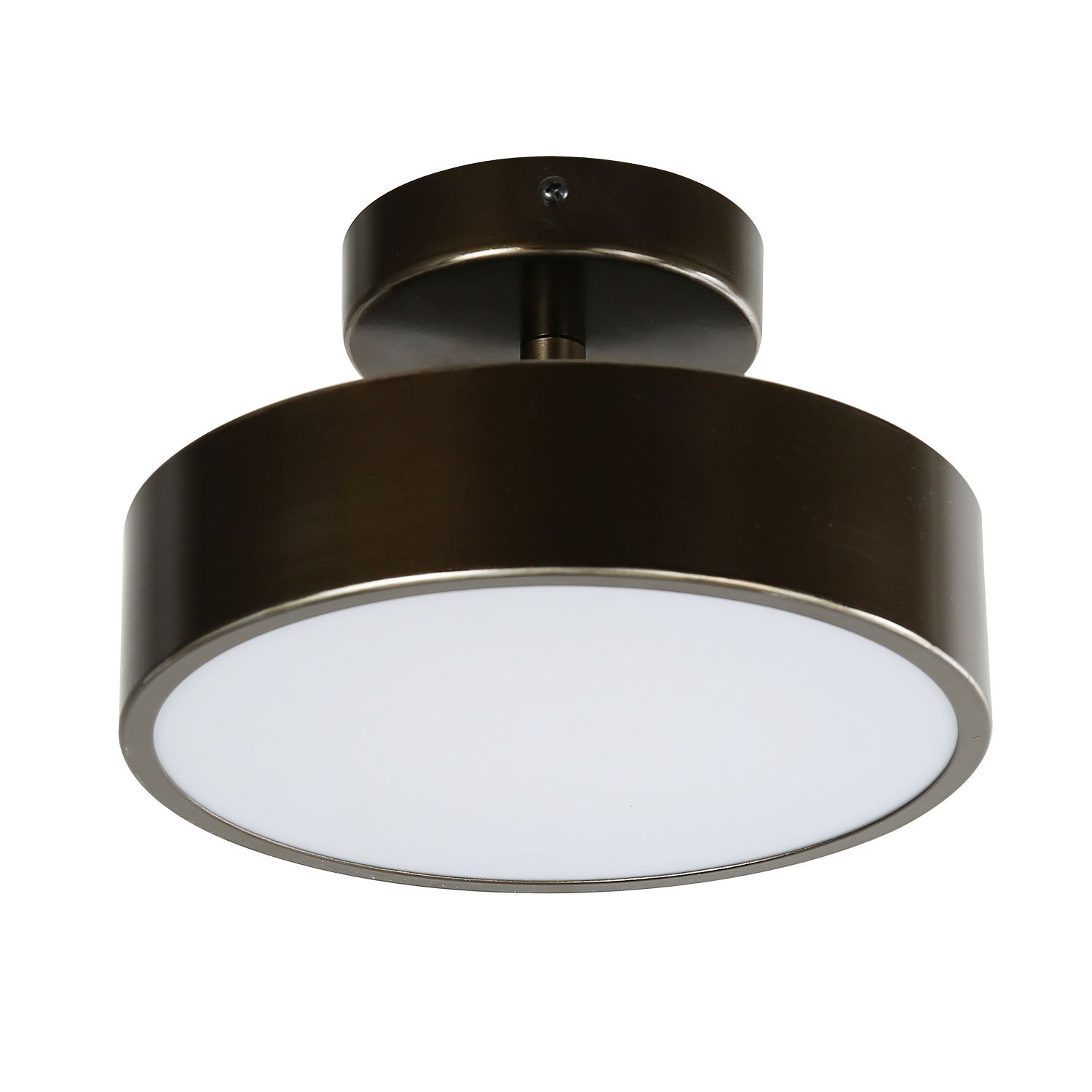 Потолочный светильник F-Promo Atma 3060-2P, D200*H125, накладной светильник, каркас коричневого цвета, рассеиватель из белого акрила, угол поворота до 45°