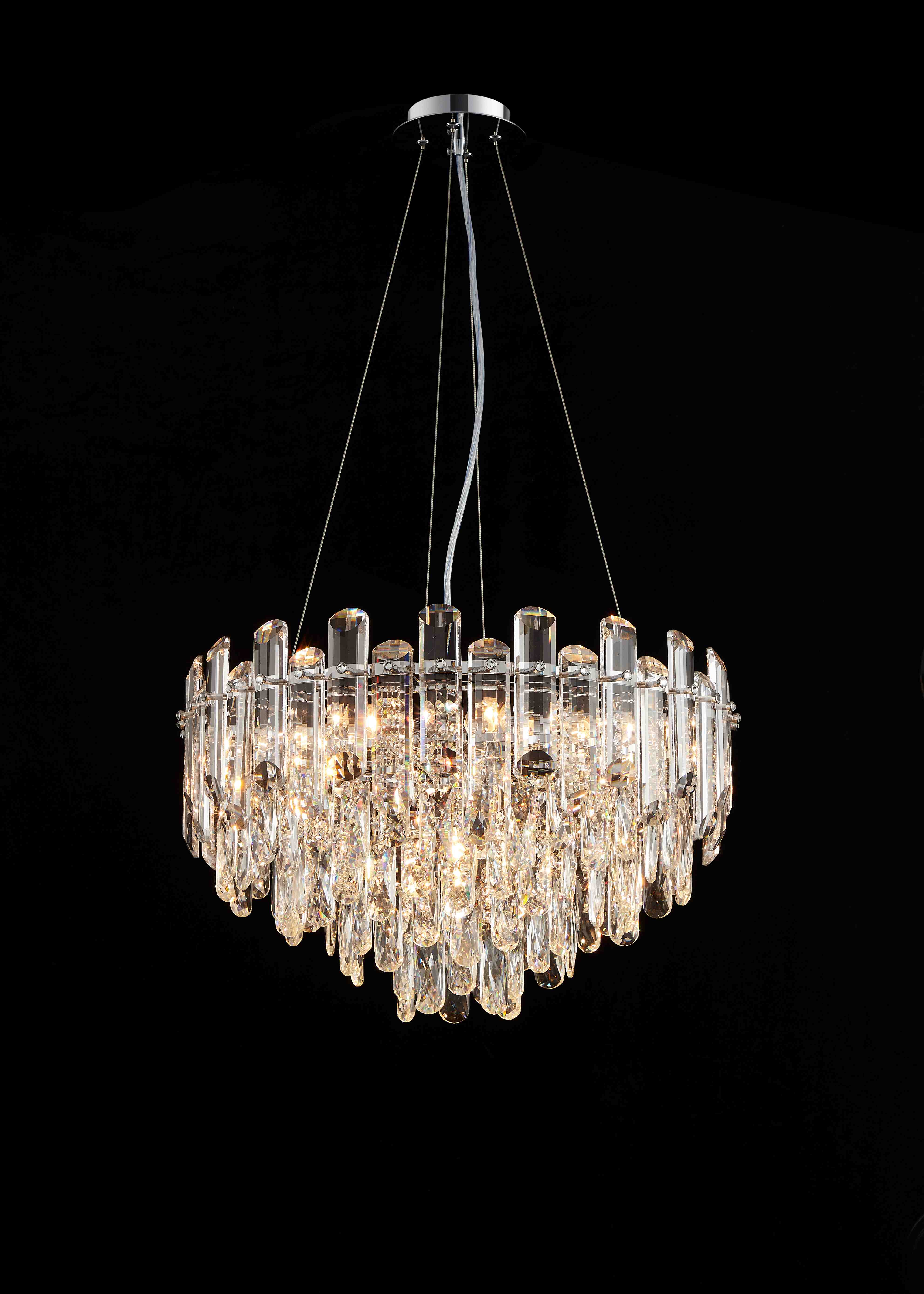 Люстра 500*320, 10*E14, 40W NewRgy Cristallo NW076-ф500*H320 CHROME, Хром