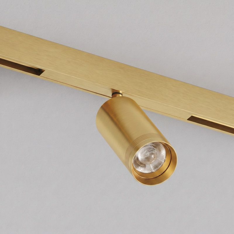 Светильник на шине 16*4,5*10,5 см, *LED*10W, 3000K, Denkirs SHINE PRIME SPOT 3000К | ШАЙН ПРАЙМ СПОТ 3000К DK4745-SB, сатинированная латунь