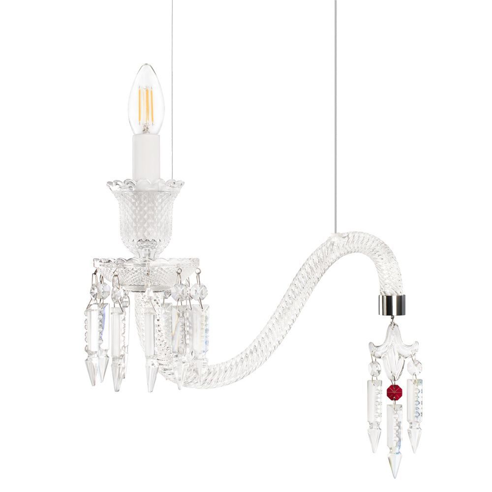 Подвесной светильник 32 см, Loft IT Zenith 10210P/A White, хром