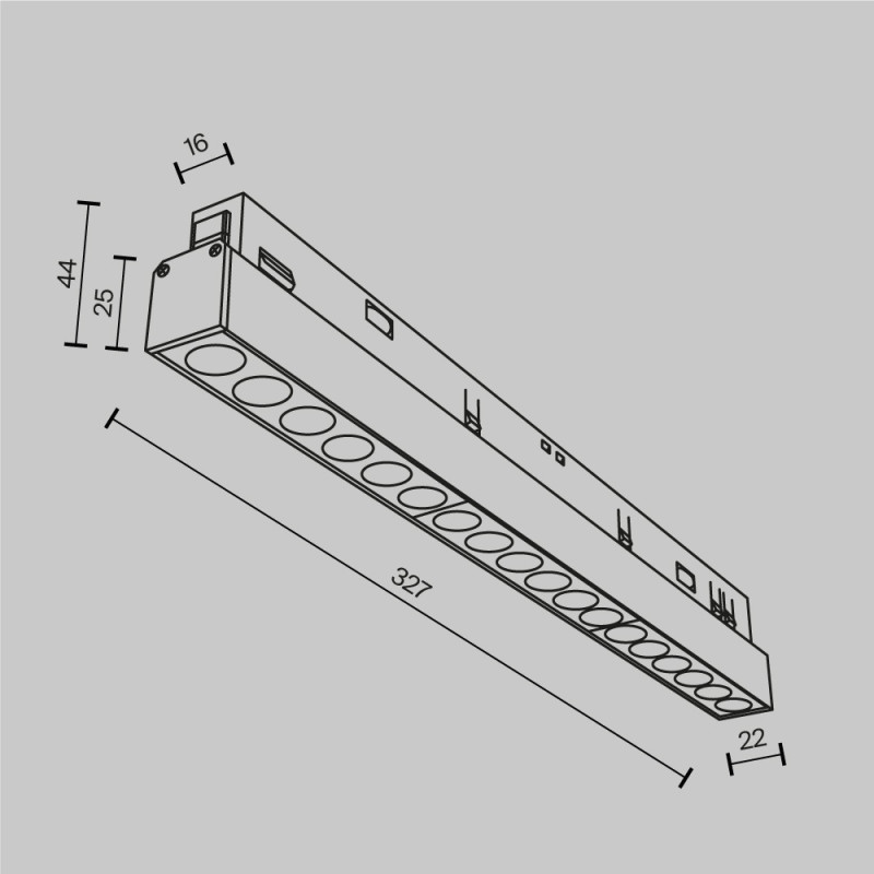 Трековый светильник 2,2*32,7*4,4 см, LED 18W 2700K 36° Maytoni Technical Points Exility TR031-2-18W2.7K-B черный