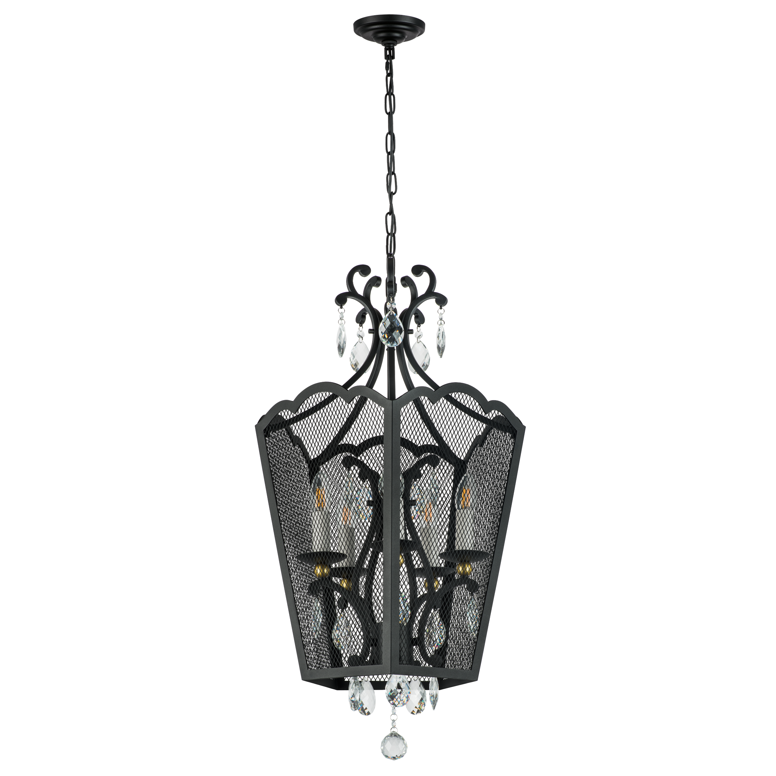 Подвес 45*17 см, 5*E14*30W, Золото; Черный Lightstar Castello 744157