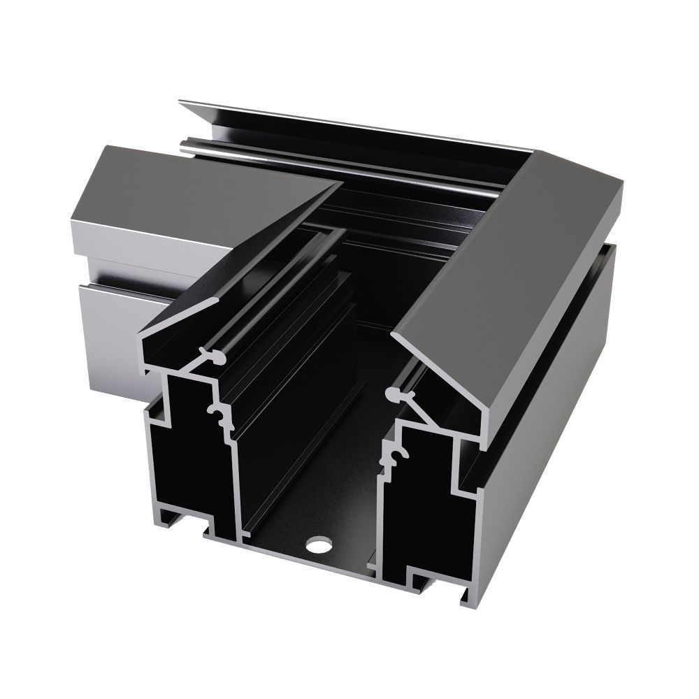 Угол- соединитель ST Luce (8 прямых соединителей+16 винтов в комплекте) ST040.499.00, черный  SKYLINE 220