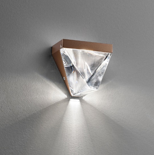 Светильник настенный ElegantLight DZN-13055 ЗОЛОТО  D100/H100/1/LED/4500K FACETED-STONE 24-05 VST