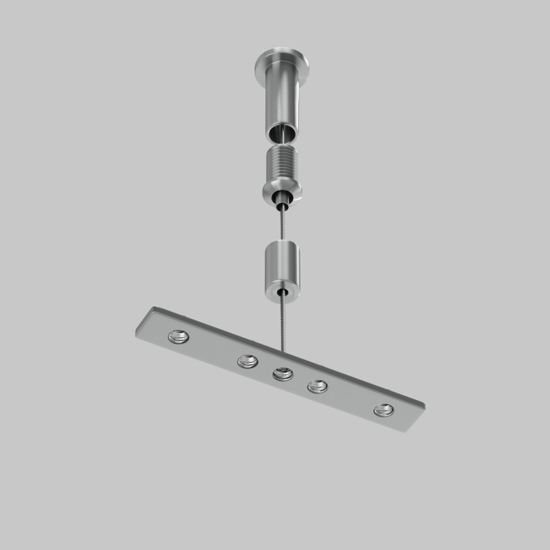 Тросовый подвес для низкопрофильного шинопровода Exility 1,3*6,8*200 см, Maytoni Technical Accessories for tracks Exility TRAM034SW-2S серебро