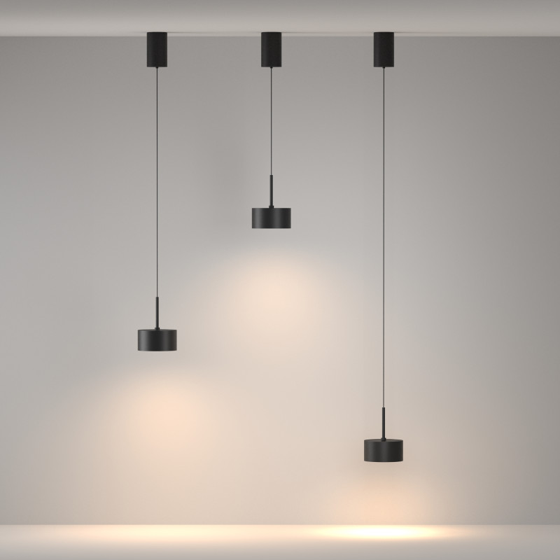 Подвесной светильник 12*12*16,4 см, LED, 12W, 3000К, Maytoni Technical Glare P102PL-12W3K-B черный