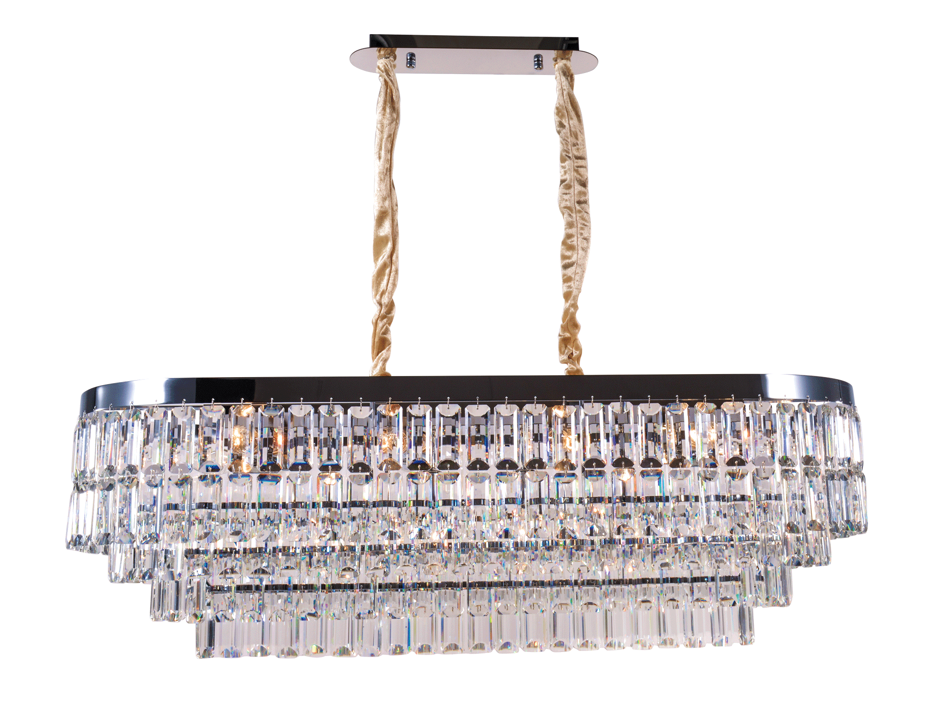 Люстра  1000*400*360, 14*E14, 40W NewRgy Cristallo 2752R/14A CHROME+CLEAR, Хром+Прозрачный