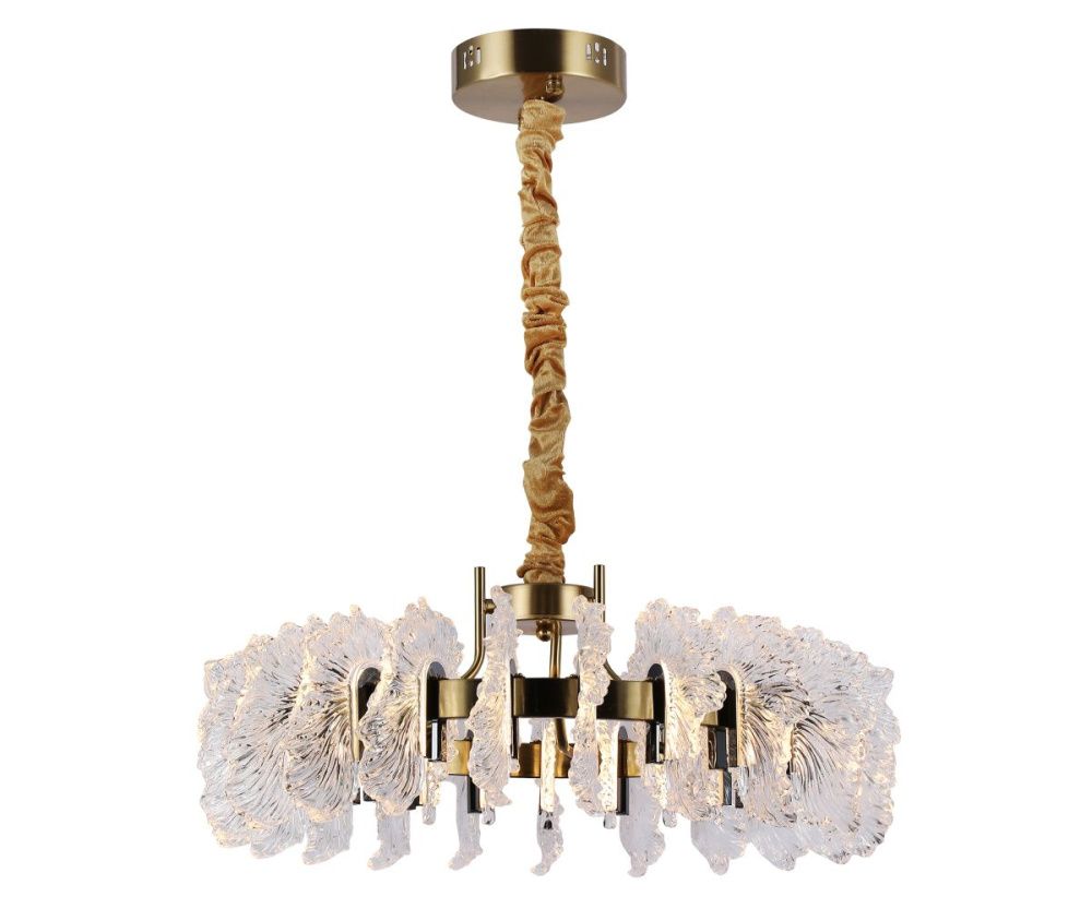 Подвесная люстра 60 см, 40W, 3000K, Kink Light Мару 07695-60,36-29, латунь