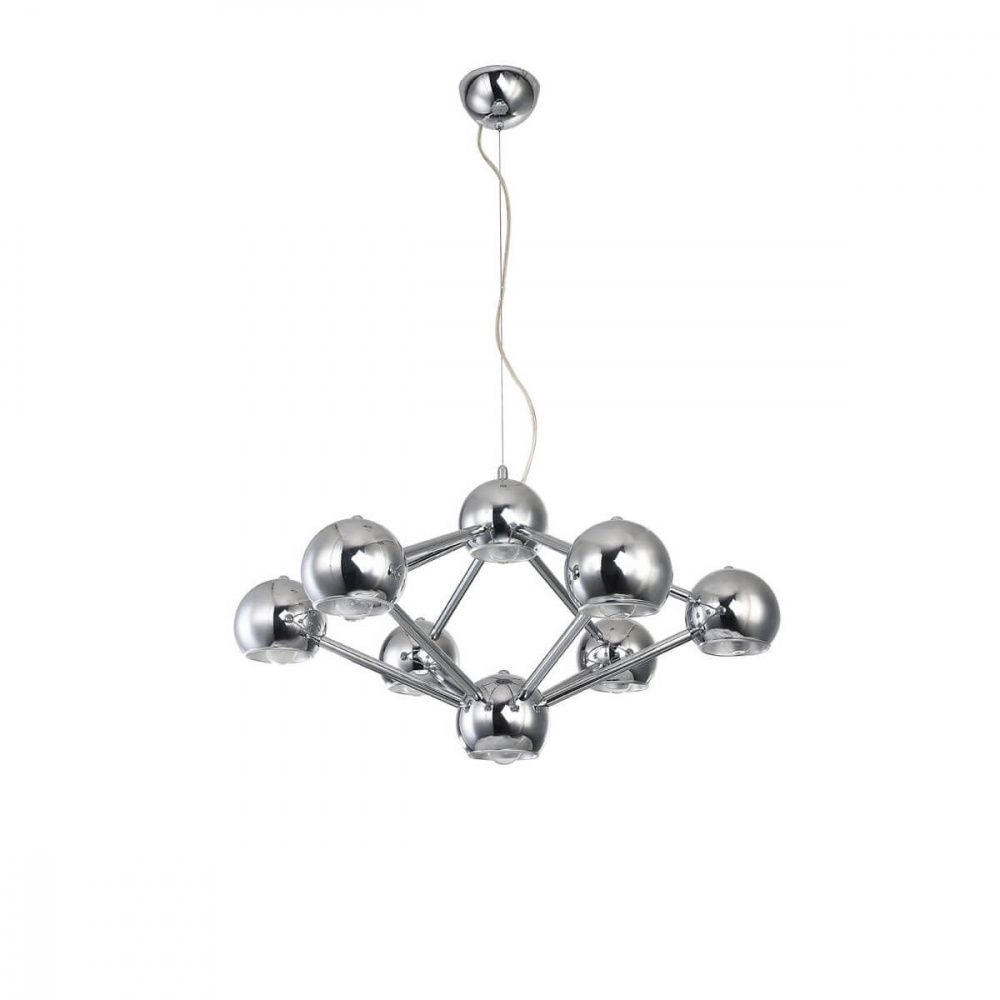 Подвесная люстра Vele Luce Azore VL5173P08, диаметр 70 см, хром