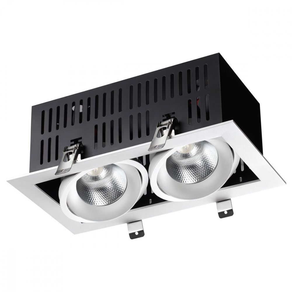 Светильник карданный LED Novotech Gesso 358441, 48W LED, 4000K, черный-белый