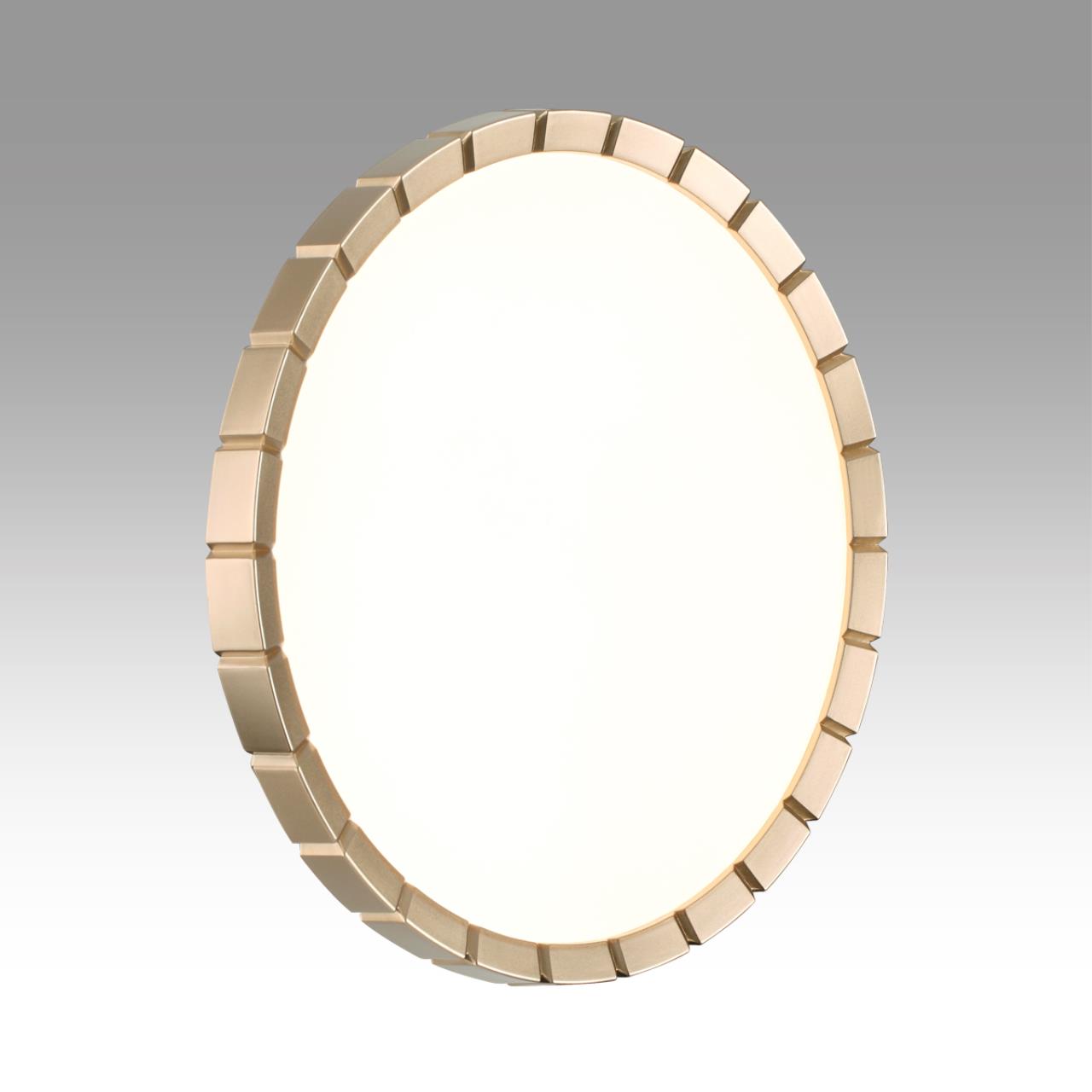 Cветильник 33,6*6,4 см, LED 30W, 4000 К, IP43, белый/золотой, пластик Sonex Atabi Gold, 7648/CL