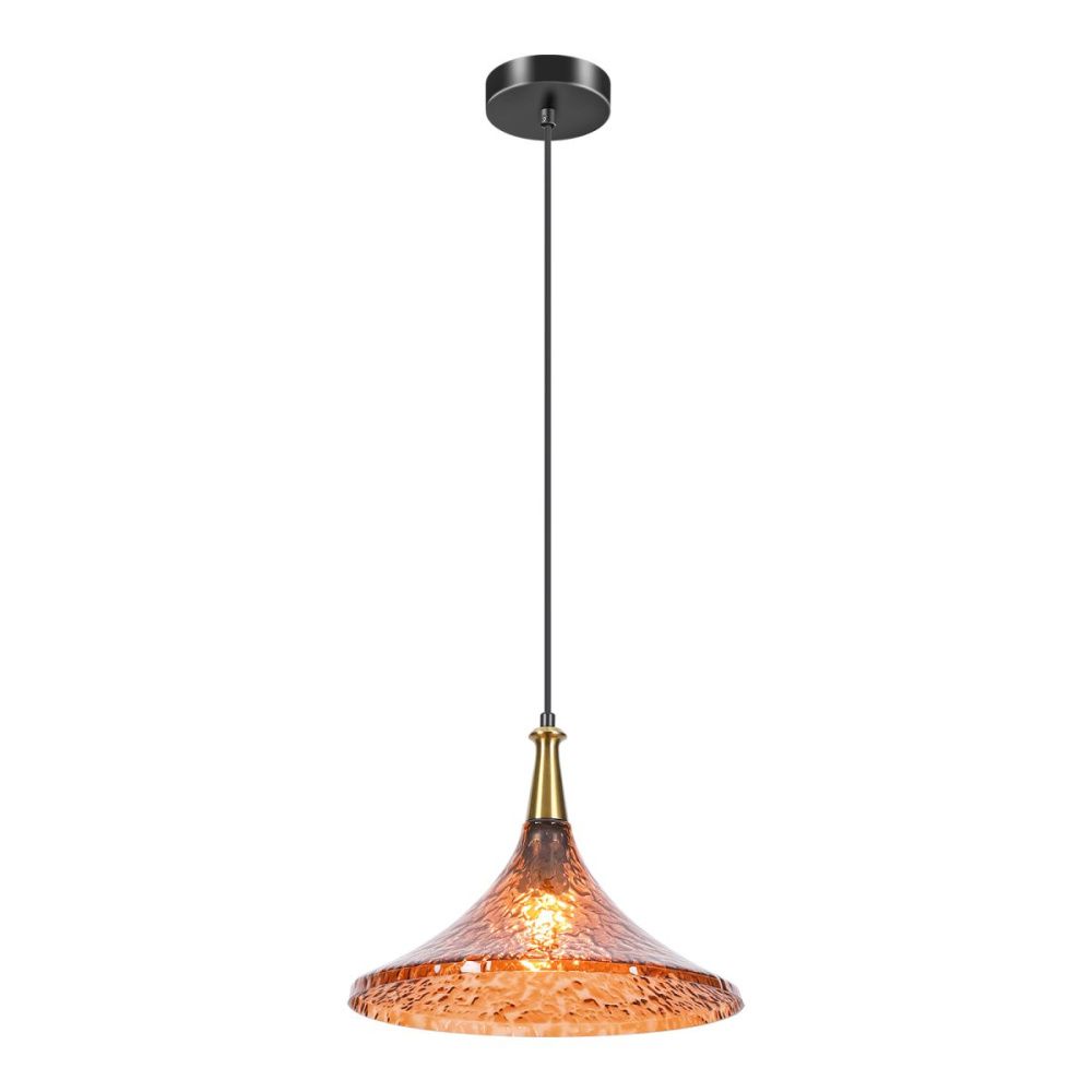 Подвесной светильник 30 см, Lussole LSP-5041, черный-бронза