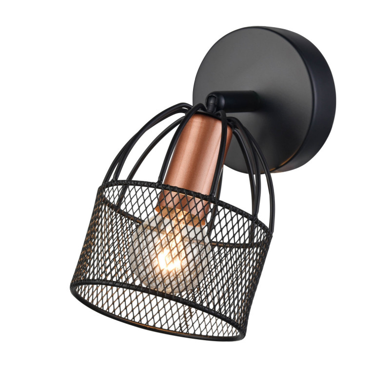 Спот 17*10*18 см, 1*E14 черный, медь Vele Luce Modello VL6452W01