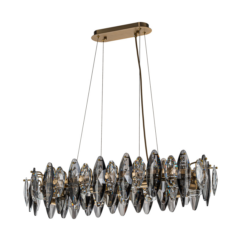Подвесная люстра 80*40*130 см, 8*E14, 320W, Favourite Glans 4303-8PC латунный
