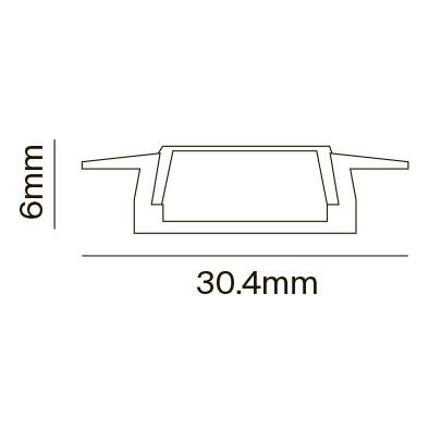 Алюминиевый профиль встраиваемый 2000*30*6 мм Maytoni Technical Led Strip ALM003S-2M Серебро, цена за штуку