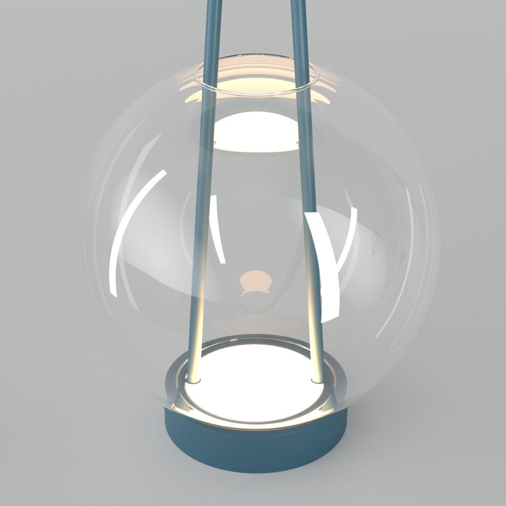 Настольный светильник 20*20*32 см, LED*6W, 3000K, Eurosvet Frasco 80507/1, синий, a069348