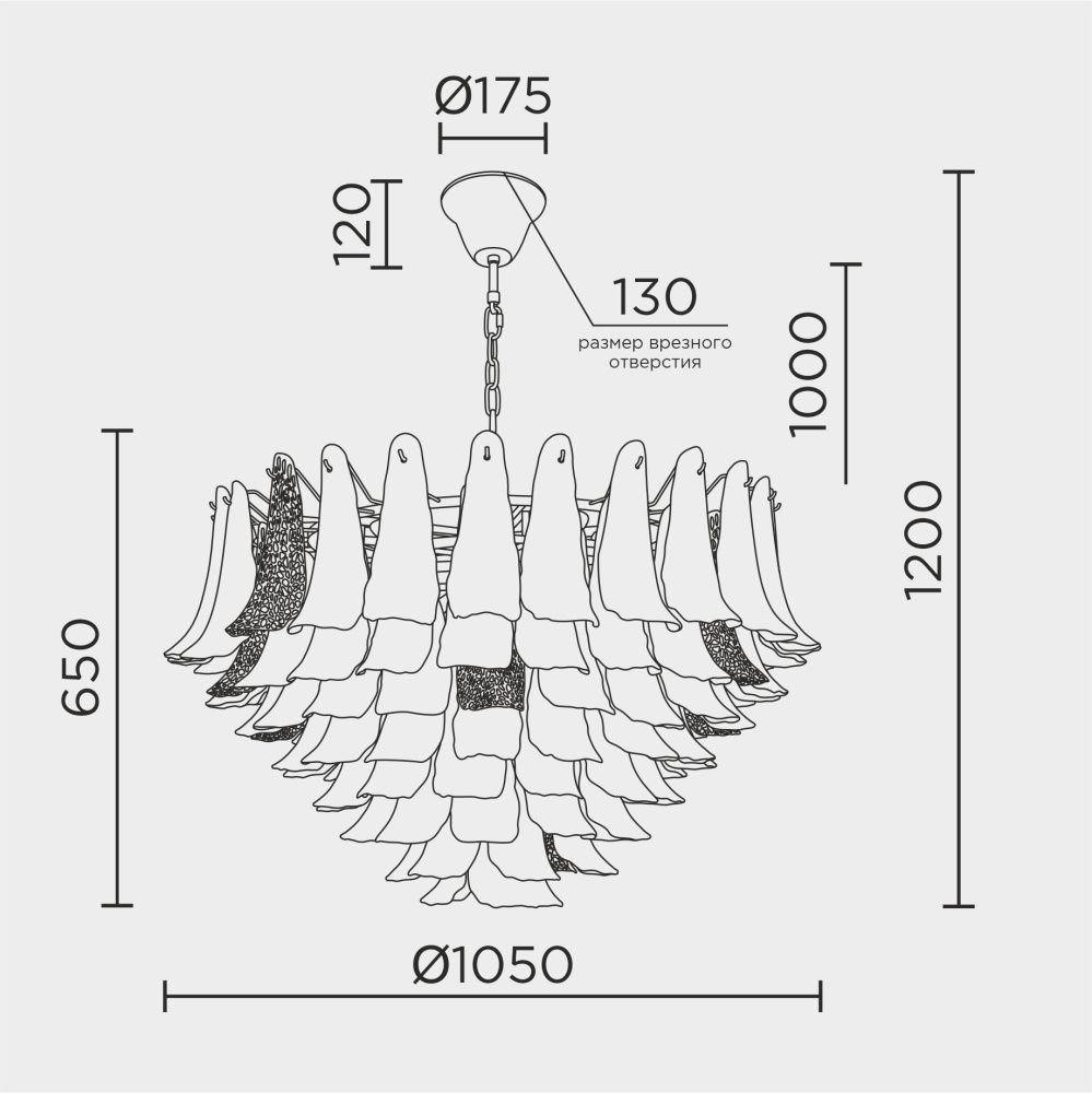 Подвесная люстра 105*73/120 см, 28*Е14 MODELUX premium ML.6777.28P GD золото