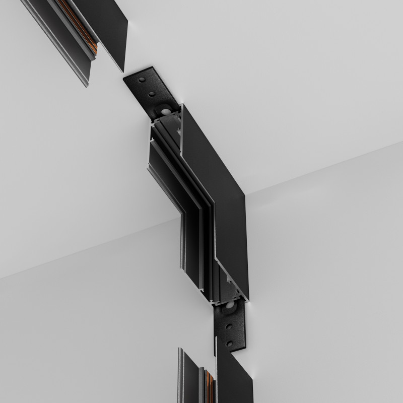 Коннектор внутренний накладной Maytoni Technical Magnetic track system Exility TRA034ICL-41B черныйIP 20