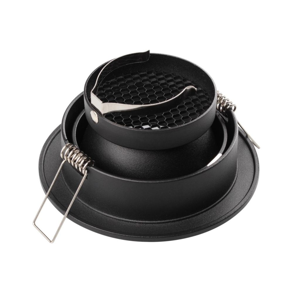 Светильник встраиваемый 9*9*5 см, вр 8,5 см, 1*GU10*50W, Novotech Morus 371000, черный