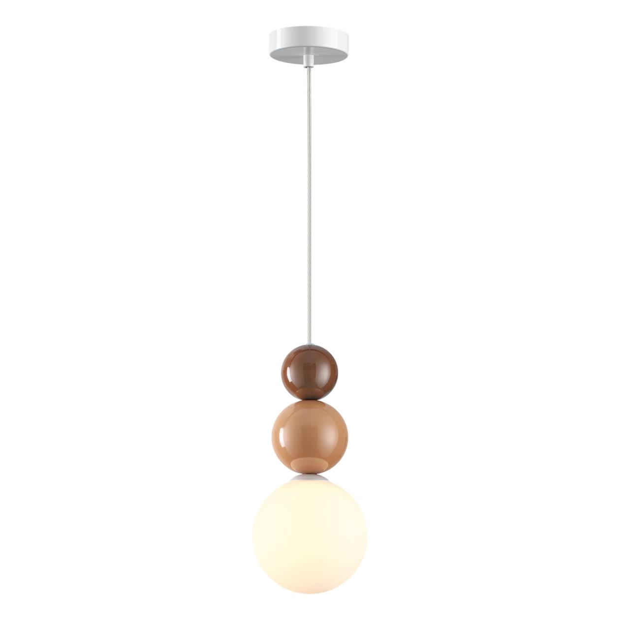 Подвесной светильник 12*120 см, 1*G9 Lumion BONBONES 6558/1 белый, коричневый, кремовый