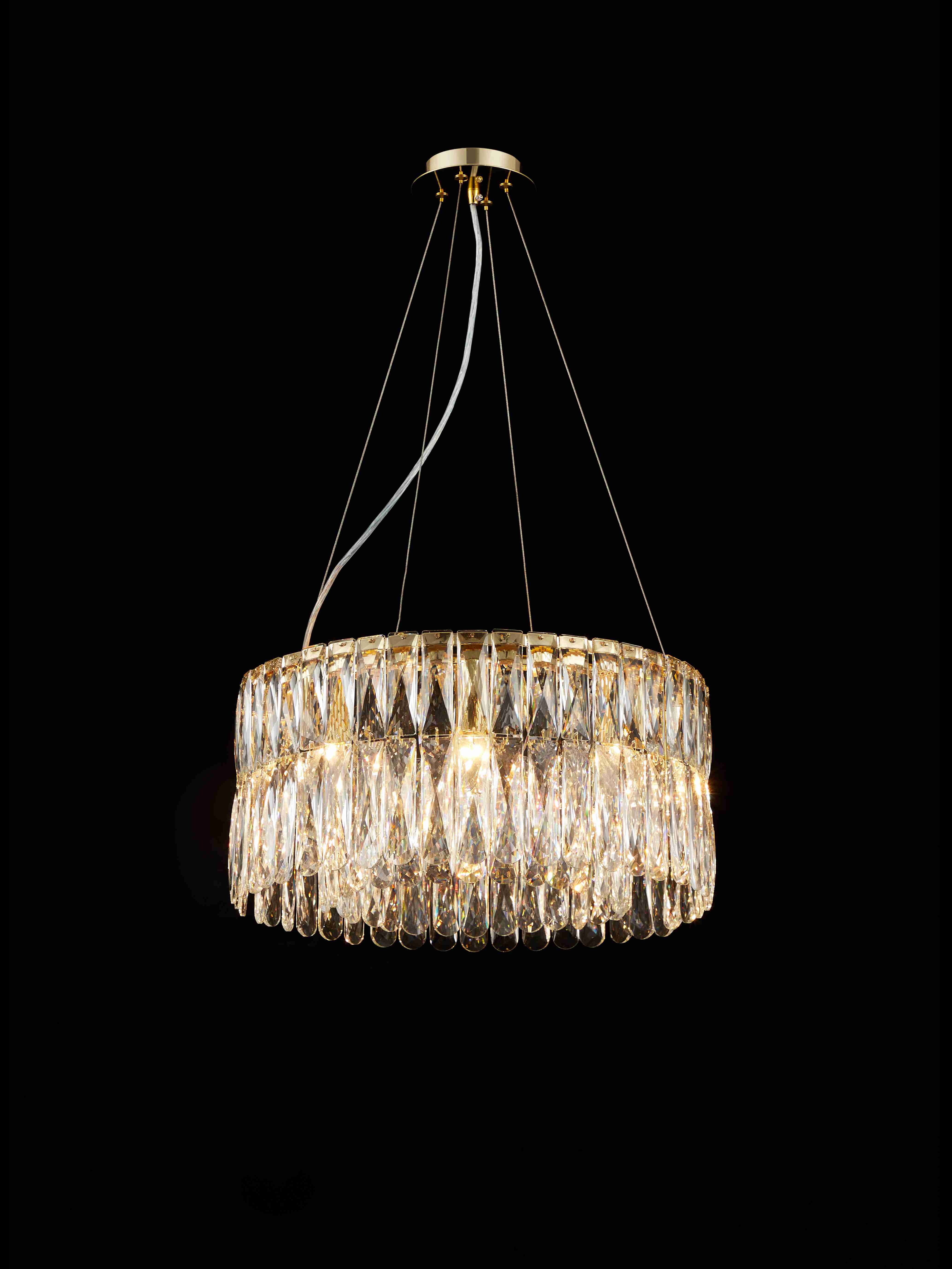 Люстра 500*220, 8*E14, 40W NewRgy Cristallo M22-ф500*H220 H GOLD, H GOLD