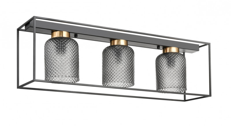 Потолочный светильник 16*69*20 см, 3*E27 черный, золото Vele Luce Morrison VL5472L03